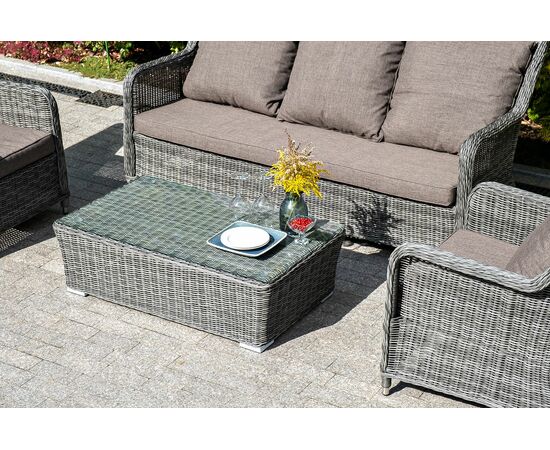 "Гляссе" лаунж-зона из искусственного ротанга, цвет графит, изображение 10 | Интернет магазин мебели и декора LifeDekor