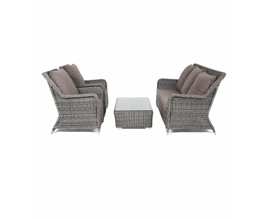 "Гляссе" лаунж-зона из искусственного ротанга, цвет графит, изображение 19 | Интернет магазин мебели и декора LifeDekor