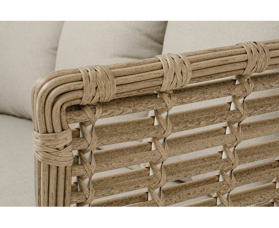 "Валенсия" диван из искусственного ротанга трехместный, цвет соломенный, изображение 5 | Интернет магазин мебели и декора LifeDekor