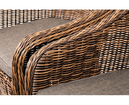 "Равенна" лаунж-зона из искусственного ротанга, цвет коричневый, изображение 7 | Интернет магазин мебели и декора LifeDekor