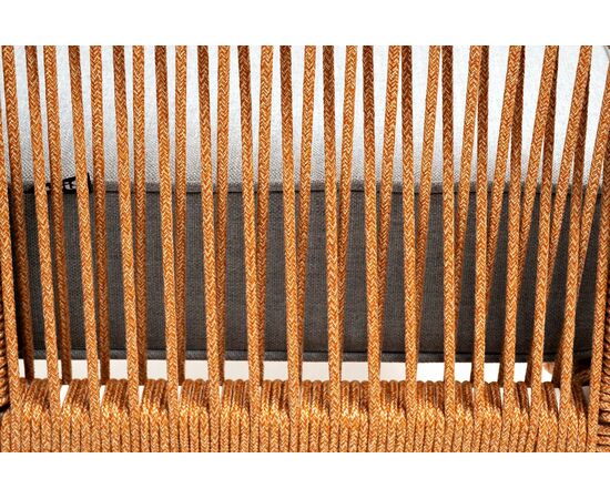 "Канны" кресло плетеное из роупа, каркас алюминий светло-серый (RAL7035) муар, роуп светло-серый круглый, ткань светло-серая, изображение 10 | Интернет магазин мебели и декора LifeDekor