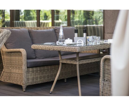 "Гляссе" лаунж-зона из искусственного ротанга, цвет соломенный, изображение 7 | Интернет магазин мебели и декора LifeDekor