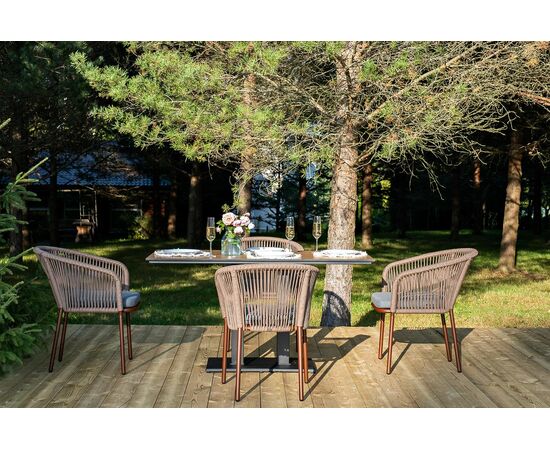 "Каффе Дабл" обеденная группа на 4 персоны, цвет "дуб", изображение 3 | Интернет магазин мебели и декора LifeDekor