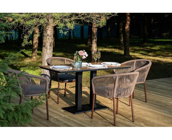 "Каффе Дабл" обеденная группа на 4 персоны, цвет "дуб", изображение 5 | Интернет магазин мебели и декора LifeDekor