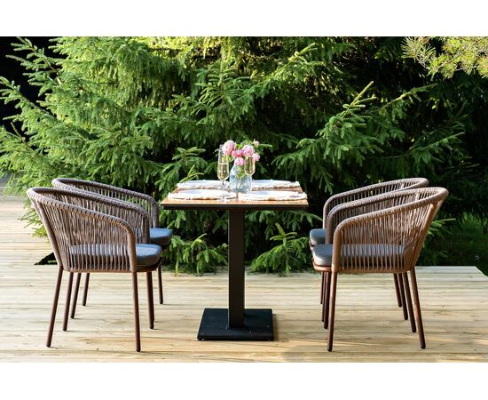 "Каффе Дабл" обеденная группа на 4 персоны, цвет "дуб", изображение 6 | Интернет магазин мебели и декора LifeDekor