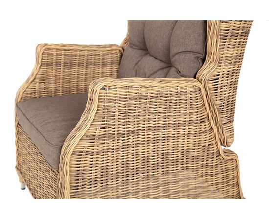 "Форио" кресло раскладное плетеное, цвет соломенный, изображение 2 | Интернет магазин мебели и декора LifeDekor