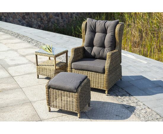 "Форио" кресло раскладное плетеное, цвет соломенный, изображение 8 | Интернет магазин мебели и декора LifeDekor