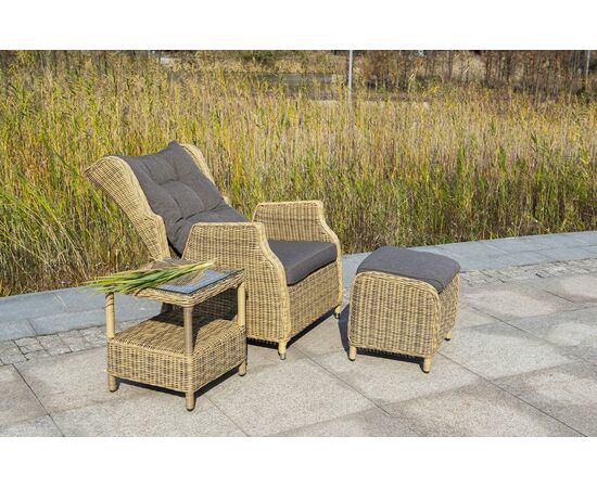 "Форио" кресло раскладное плетеное, цвет соломенный, изображение 9 | Интернет магазин мебели и декора LifeDekor