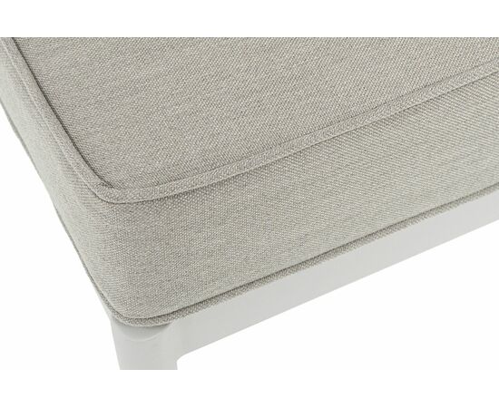 "Касабланка" угловой модуль плетеный из роупа, каркас алюминий светло-серый (RAL7035) муар, роуп серо-коричневый 23мм, ткань бежевая 15052, изображение 7 | Интернет магазин мебели и декора LifeDekor