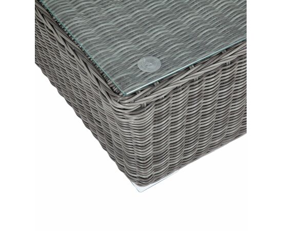 "Капучино" журнальный столик из искусственного ротанга, цвет графит, изображение 3 | Интернет магазин мебели и декора LifeDekor