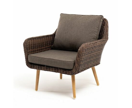 "Прованс" кресло из искусственного ротанга, цвет коричневый | Интернет магазин мебели и декора LifeDekor