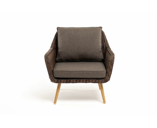 "Прованс" кресло из искусственного ротанга, цвет коричневый, изображение 2 | Интернет магазин мебели и декора LifeDekor