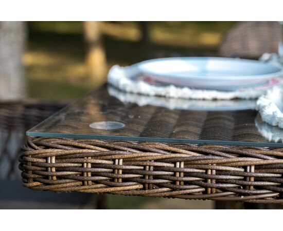 "Сицилия" обеденная группа плетеная, цвет коричневый, изображение 10 | Интернет магазин мебели и декора LifeDekor