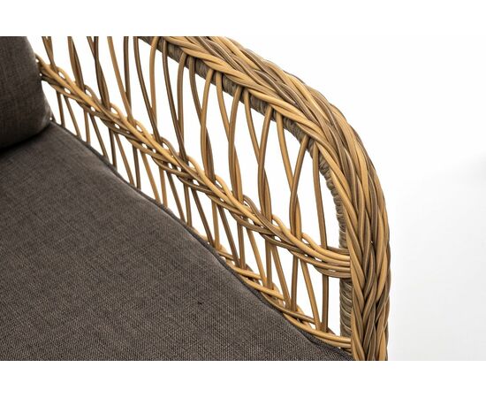 "Цесена" кресло плетеное из искусственного ротанга, цвет соломенный, изображение 4 | Интернет магазин мебели и декора LifeDekor
