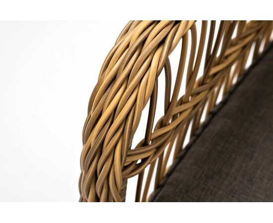 "Цесена" кресло плетеное из искусственного ротанга, цвет соломенный, изображение 5 | Интернет магазин мебели и декора LifeDekor