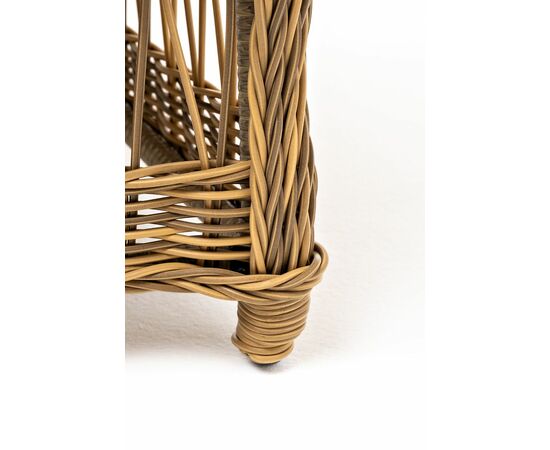 "Цесена" кресло плетеное из искусственного ротанга, цвет соломенный, изображение 7 | Интернет магазин мебели и декора LifeDekor