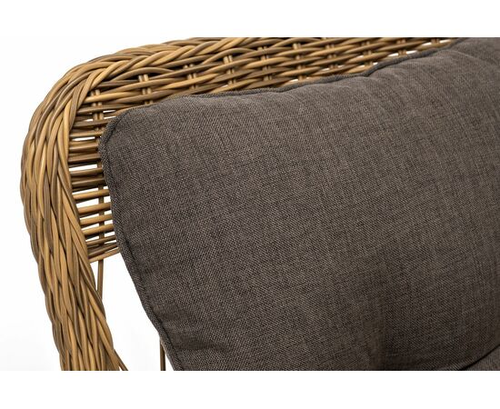 "Цесена" кресло плетеное из искусственного ротанга, цвет соломенный, изображение 8 | Интернет магазин мебели и декора LifeDekor