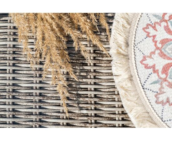 "Гляссе" лаунж-зона из искусственного ротанга, цвет бежевый, изображение 15 | Интернет магазин мебели и декора LifeDekor