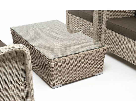 "Гляссе" лаунж-зона из искусственного ротанга, цвет бежевый, изображение 24 | Интернет магазин мебели и декора LifeDekor