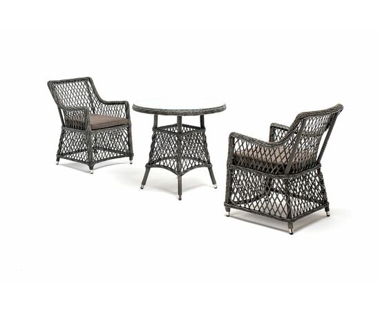 "Эспрессо–80 L" обеденная группа плетеная, цвет графит | Интернет магазин мебели и декора LifeDekor