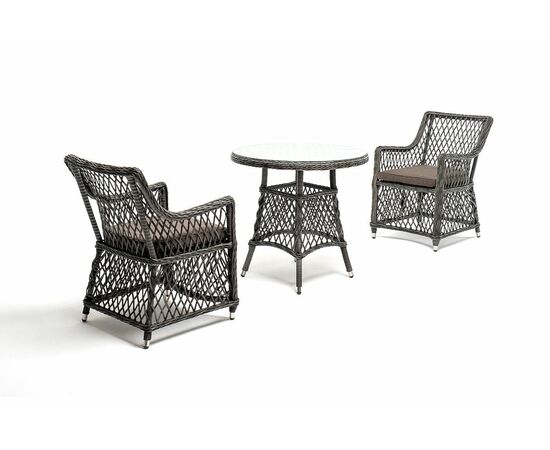 "Эспрессо–80 L" обеденная группа плетеная, цвет графит, изображение 4 | Интернет магазин мебели и декора LifeDekor