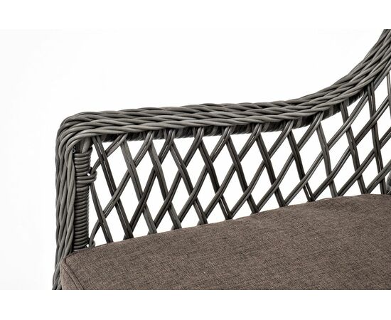 "Эспрессо–80 L" обеденная группа плетеная, цвет графит, изображение 6 | Интернет магазин мебели и декора LifeDekor