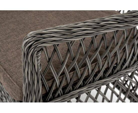 "Эспрессо–80 L" обеденная группа плетеная, цвет графит, изображение 7 | Интернет магазин мебели и декора LifeDekor