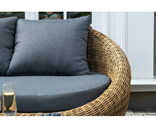 "Барселона" лаунж-зона из искусственного ротанга, цвет соломенный, изображение 8 | Интернет магазин мебели и декора LifeDekor