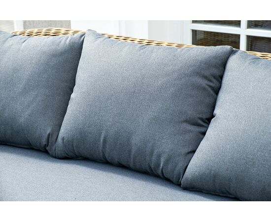 "Барселона" лаунж-зона из искусственного ротанга, цвет соломенный, изображение 9 | Интернет магазин мебели и декора LifeDekor