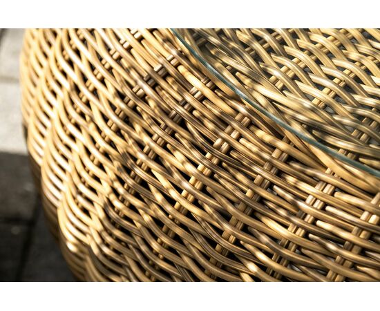 "Барселона" лаунж-зона из искусственного ротанга, цвет соломенный, изображение 14 | Интернет магазин мебели и декора LifeDekor