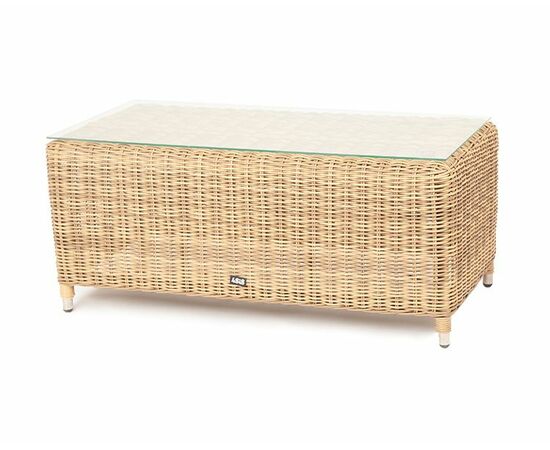 "Кон Панна" столик журнальный из искусственного ротанга, цвет соломенный | Интернет магазин мебели и декора LifeDekor