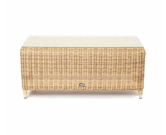 "Кон Панна" столик журнальный из искусственного ротанга, цвет соломенный, изображение 2 | Интернет магазин мебели и декора LifeDekor