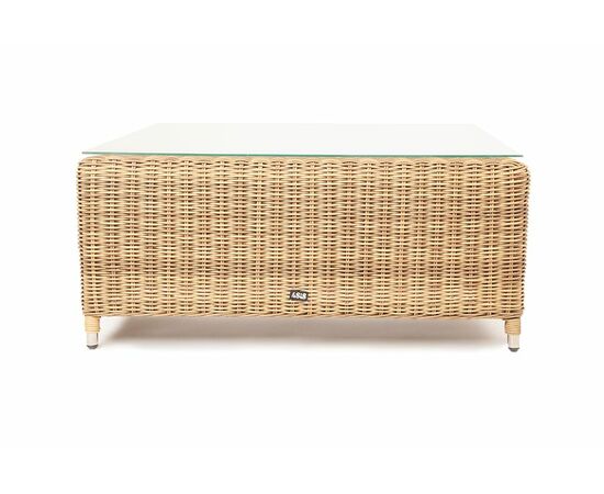 "Кон Панна" столик журнальный из искусственного ротанга, цвет соломенный, изображение 5 | Интернет магазин мебели и декора LifeDekor