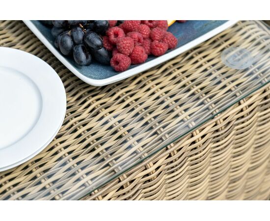 "Кон Панна" столик журнальный из искусственного ротанга, цвет соломенный, изображение 12 | Интернет магазин мебели и декора LifeDekor