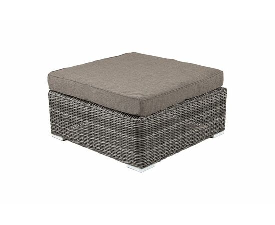 "Лунго" плетеная оттоманка с подушкой, цвет графит | Интернет магазин мебели и декора LifeDekor