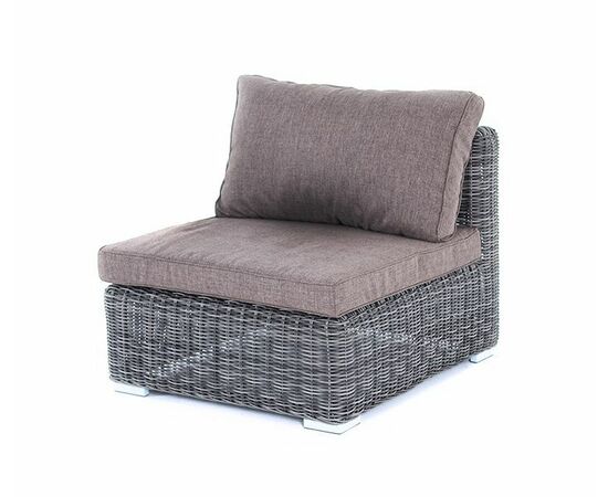 "Лунго" модуль диванный прямой с подушками, цвет графит | Интернет магазин мебели и декора LifeDekor