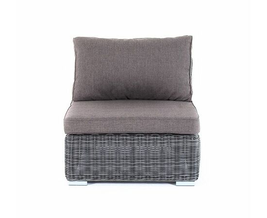 "Лунго" модуль диванный прямой с подушками, цвет графит, изображение 2 | Интернет магазин мебели и декора LifeDekor