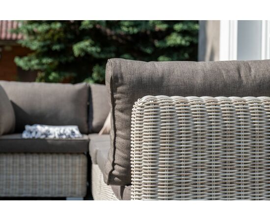 "Лунго" трансформирующаяся лаунж-зона из искусственного ротанга, цвет бежевый, изображение 11 | Интернет магазин мебели и декора LifeDekor