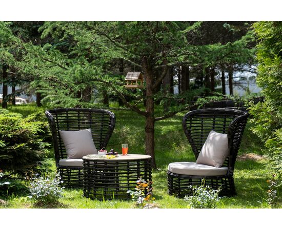 "Парма" кофейный комплект из искусственного ротанга, цвет бронзовый, изображение 2 | Интернет магазин мебели и декора LifeDekor