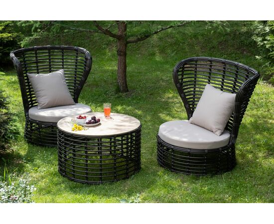 "Парма" кофейный комплект из искусственного ротанга, цвет бронзовый, изображение 4 | Интернет магазин мебели и декора LifeDekor