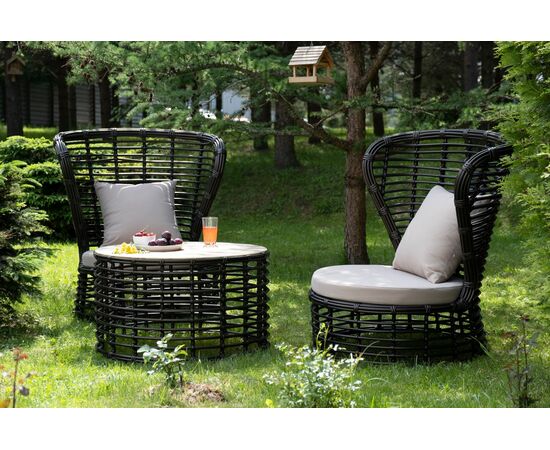 "Парма" кофейный комплект из искусственного ротанга, цвет бронзовый, изображение 5 | Интернет магазин мебели и декора LifeDekor