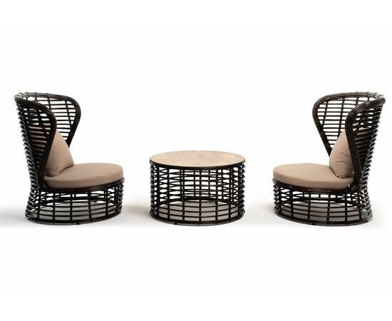 "Парма" кофейный комплект из искусственного ротанга, цвет бронзовый, изображение 18 | Интернет магазин мебели и декора LifeDekor