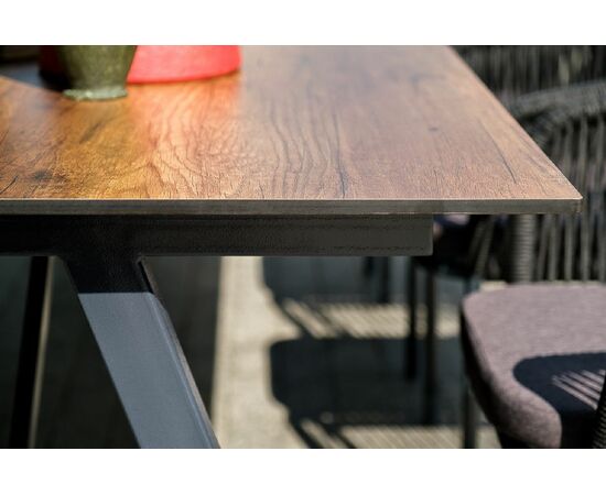 "Куба" обеденная группа на 10 персон, стол HPL "дуб", круглый роуп, изображение 9 | Интернет магазин мебели и декора LifeDekor