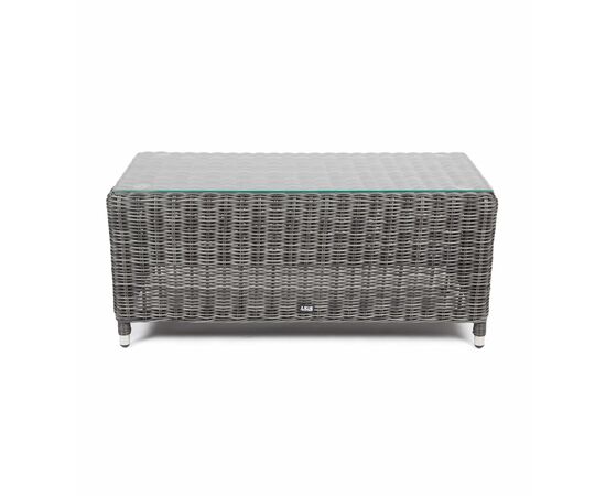 "Кон Панна" столик журнальный из искусственного ротанга, цвет графит, изображение 2 | Интернет магазин мебели и декора LifeDekor