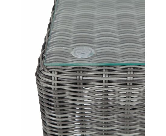 "Кон Панна" столик журнальный из искусственного ротанга, цвет графит, изображение 3 | Интернет магазин мебели и декора LifeDekor