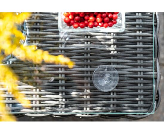 "Кон Панна" столик журнальный из искусственного ротанга, цвет графит, изображение 10 | Интернет магазин мебели и декора LifeDekor