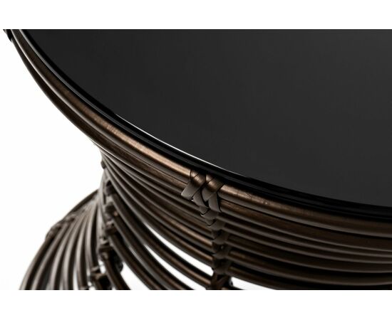 "Парма" кофейный столик из искусственного ротанга, цвет бронзовый, изображение 2 | Интернет магазин мебели и декора LifeDekor