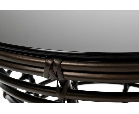 "Парма" кофейный столик из искусственного ротанга, цвет бронзовый, изображение 3 | Интернет магазин мебели и декора LifeDekor