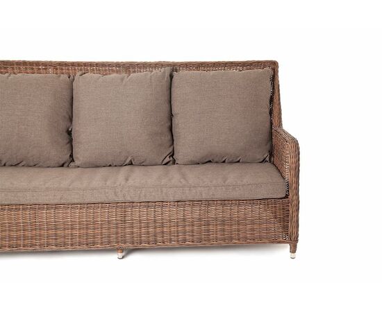 "Гляссе" диван трехместный из искусственного ротанга, цвет коричневый, изображение 3 | Интернет магазин мебели и декора LifeDekor