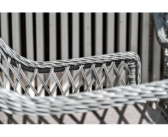 "Айриш" обеденная группа плетеная на 4 персоны, цвет графит, изображение 10 | Интернет магазин мебели и декора LifeDekor